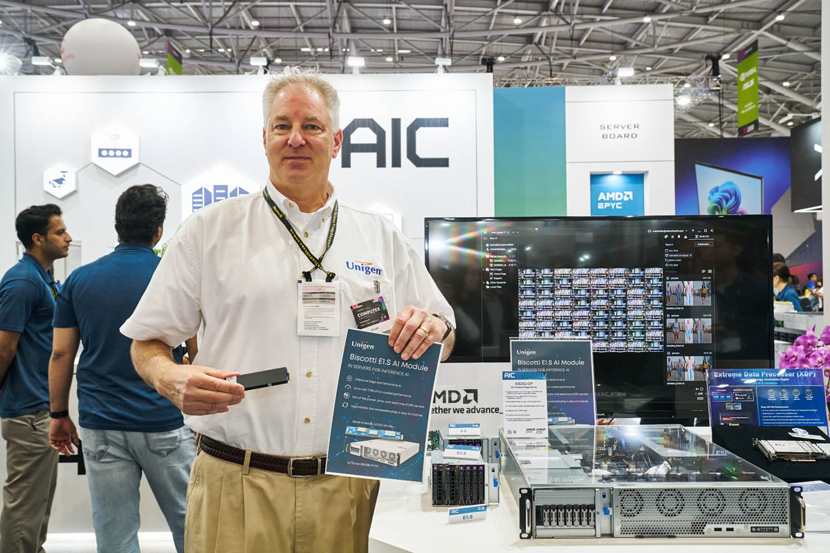 Unigen Biscotti Dual Hailo-8 AI Module Spotted in AIC Booth